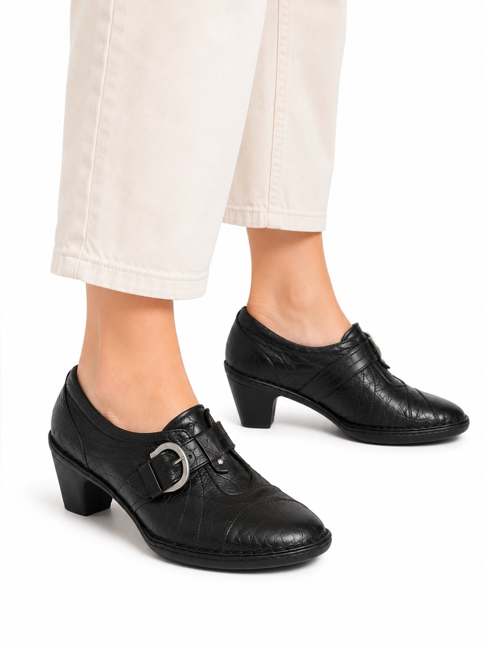Size 9‎ (EU40) Josef Seibel Women’s Leather Buckle Comfort Pumps Black